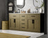 Elegant Lighting Alden Vanity Cabinet 4Dr5Dw 72 Inch W x 22 Inch D x 35 Inch H in Chestnut Brown Model: VF29772DMCB