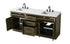 Elegant Lighting Alden Vanity Cabinet 4Dr5Dw 72 Inch W x 22 Inch D x 35 Inch H in Chestnut Brown Model: VF29772DMCB