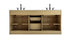 Elegant Lighting Alden Vanity Cabinet 4Dr5Dw 72 Inch W x 22 Inch D x 35 Inch H in Honey Brown Model: VF29772DMHB