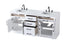 Elegant Lighting Alden Vanity Cabinet 4Dr5Dw 72 Inch W x 22 Inch D x 35 Inch H in White Model: VF29772DWH