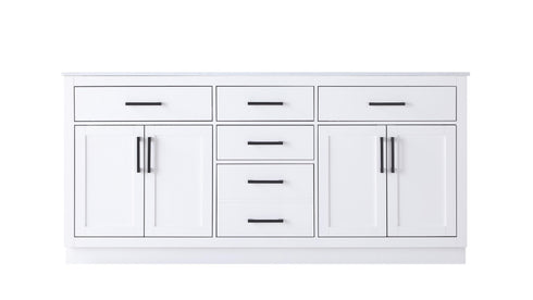 Elegant Lighting Alden Vanity Cabinet 4Dr5Dw 72 Inch W x 22 Inch D x 35 Inch H in White Model: VF29772DWH