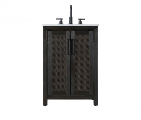 Elegant Lighting Alina 24 inch Single Bathroom Vanity in Chocolate Oak Model: VF29524CO