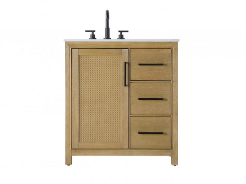 Elegant Lighting Alina 32 inch Single Bathroom Vanity in Chocolate Oak Model: VF29532CO