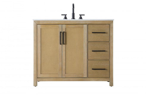 Elegant Lighting Alina 42 inch Single Bathroom Vanity in Chocolate Oak Model: VF29542CO