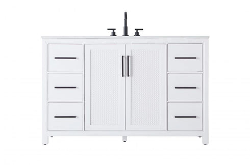Elegant Lighting Alina 54 inch Single Bathroom Vanity in Chocolate Oak Model: VF29554CO