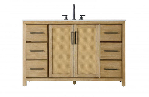 Elegant Lighting Alina 54 inch Single Bathroom Vanity in Chocolate Oak Model: VF29554CO