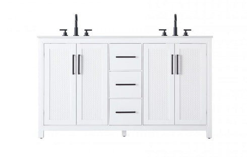 Elegant Lighting Alina 60 inch Double Bathroom Vanity in Chocolate Oak Model: VF29560DCO