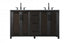Elegant Lighting Alina 60 inch Double Bathroom Vanity in Chocolate Oak Model: VF29560DCO