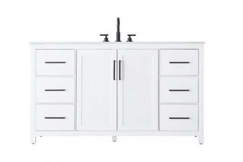 Elegant Lighting Alina 60 inch Single Bathroom Vanity in Chocolate Oak Model: VF29560CO