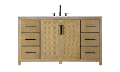 Elegant Lighting Alina 60 inch Single Bathroom Vanity in Chocolate Oak Model: VF29560CO