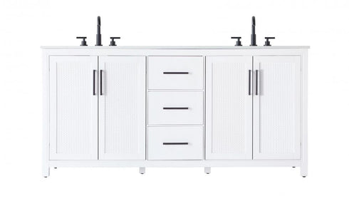 Elegant Lighting Alina 72 inch Double Bathroom Vanity in Chocolate Oak Model: VF29572DCO