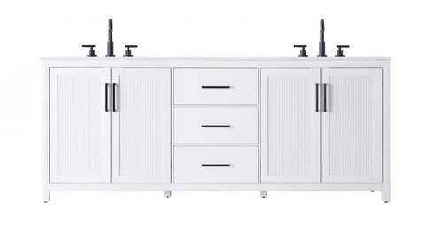 Elegant Lighting Alina 84 inch Double Bathroom Vanity in Chocolate Oak Model: VF29584DCO
