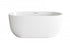 Elegant Lighting Allegra 54 inch Soaking Bathtub in Glossy White with Brushed Gold Trim Model: BT10754GW-BGD