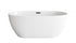 Elegant Lighting Allegra 59 inch Soaking Bathtub in Glossy White with Brushed Gold Trim Model: BT10759GW-BGD