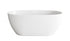 Elegant Lighting Allegra 59 inch Soaking Bathtub in Glossy White with Brushed Gold Trim Model: BT10759GW-BGD