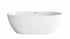 Elegant Lighting Allegra 67 inch Soaking Bathtub in Glossy White with Brushed Gold Trim Model: BT10767GW-BGD