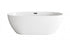 Elegant Lighting Allegra 67 inch Soaking Bathtub in Glossy White with Brushed Gold Trim Model: BT10767GW-BGD