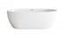 Elegant Lighting Allegra 77 inch Soaking Bathtub in Glossy White with Brushed Gold Trim Model: BT10770GW-BGD