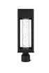 Elegant Lighting Amaris 18 inch LED Outdoor Post light in Black in Black and Clear Finish Model: OD604P18BK