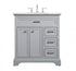 Elegant Lighting Americana 32 inch Single bathroom vanity in driftwood Model: VF15032DW