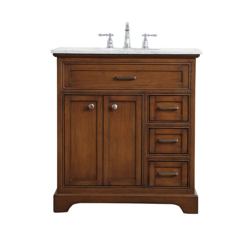 Elegant Lighting Americana 32 inch Single bathroom vanity in driftwood Model: VF15032DW