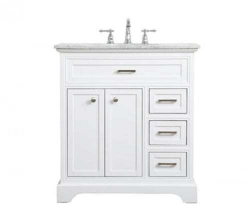 Elegant Lighting Americana 32 inch Single bathroom vanity in driftwood Model: VF15032DW