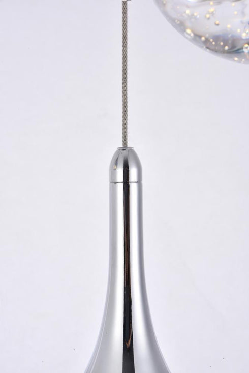 Elegant Lighting Amherst Collection LED 3 Light chandelier 12 Inch x 9 Inch chrome finish Model: 3803D12C
