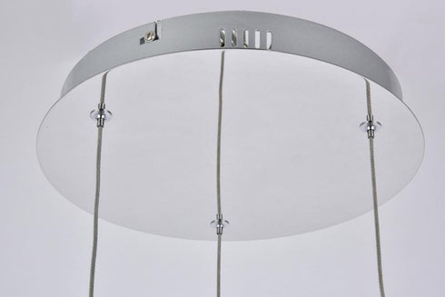 Elegant Lighting Amherst Collection LED 3 Light chandelier 12 Inch x 9 Inch chrome finish Model: 3803D12C