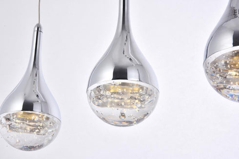 Elegant Lighting Amherst Collection LED 5 Light chandelier 34 Inch x 4 Inch x 9 Inch chrome finish Model: 3805D33C