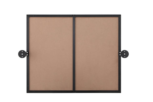 Elegant Lighting Amoura Metal Frame Mirror 20 Inch W x 24 Inch H in Black Model: MR6H2024BLK