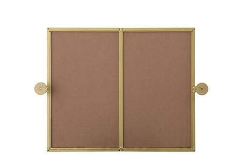 Elegant Lighting Amoura Metal Frame Mirror 20 Inch W x 24 Inch H in Brass Model: MR6H2024BRA
