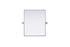 Elegant Lighting Amoura Metal Frame Mirror 20 Inch W x 24 Inch H in Silver Model: MR6H2024SIL