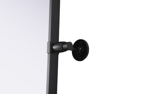 Elegant Lighting Amoura Metal Frame Mirror 24 Inch W x 30 Inch H in Black Model: MR6H2430BLK
