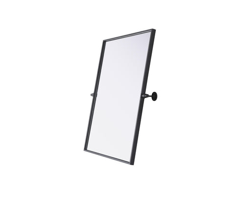 Elegant Lighting Amoura Metal Frame Mirror 24 Inch W x 30 Inch H in Black Model: MR6H2430BLK