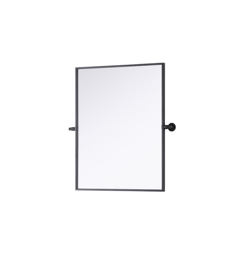 Elegant Lighting Amoura Metal Frame Mirror 24 Inch W x 30 Inch H in Black Model: MR6H2430BLK
