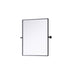 Elegant Lighting Amoura Metal Frame Mirror 24 Inch W x 30 Inch H in Black Model: MR6H2430BLK