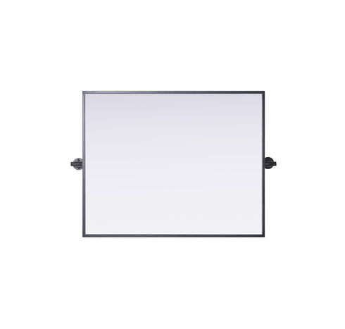 Elegant Lighting Amoura Metal Frame Mirror 24 Inch W x 30 Inch H in Black Model: MR6H2430BLK