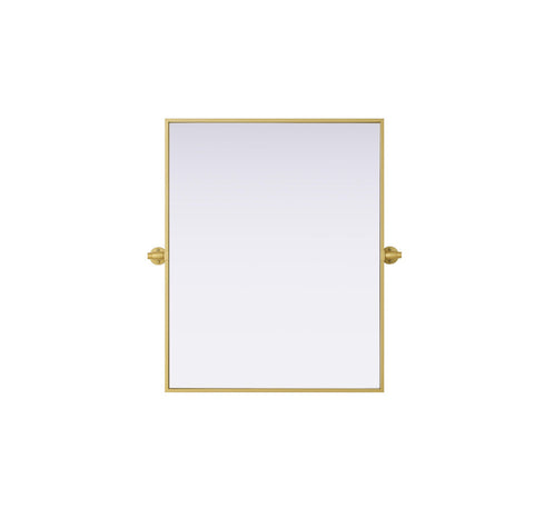 Elegant Lighting Amoura Metal Frame Mirror 24 Inch W x 30 Inch H in Brass Model: MR6H2430BRA