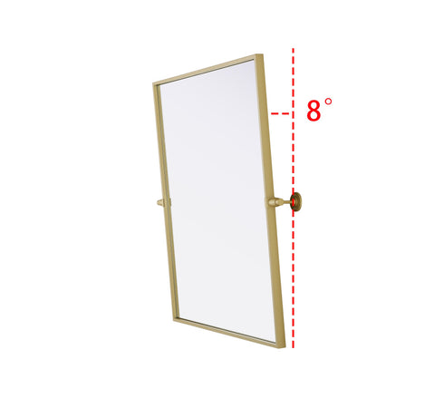 Elegant Lighting Amoura Metal Frame Mirror 24 Inch W x 30 Inch H in Brass Model: MR6H2430BRA