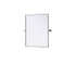 Elegant Lighting Amoura Metal Frame Mirror 24 Inch W x 30 Inch H in Silver Model: MR6H2430SIL