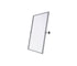 Elegant Lighting Amoura Metal Frame Mirror 24 Inch W x 30 Inch H in Silver Model: MR6H2430SIL