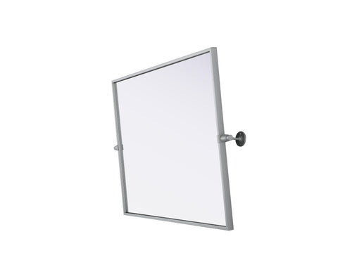 Elegant Lighting Amoura Metal Frame Mirror 24 Inch W x 30 Inch H in Silver Model: MR6H2430SIL