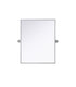 Elegant Lighting Amoura Metal Frame Mirror 24 Inch W x 30 Inch H in Silver Model: MR6H2430SIL