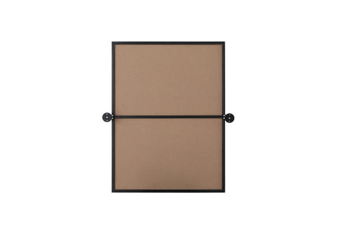 Elegant Lighting Amoura Metal Frame Mirror 24 Inch W x 32 Inch H in Black Model: MR6H2432BLK