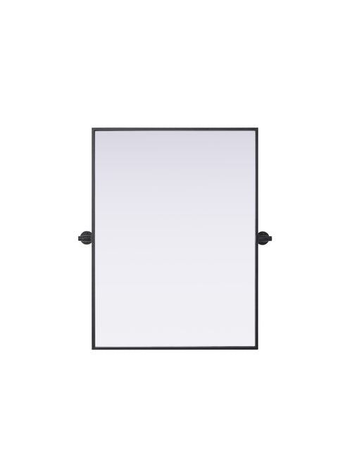 Elegant Lighting Amoura Metal Frame Mirror 24 Inch W x 32 Inch H in Black Model: MR6H2432BLK
