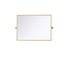 Elegant Lighting Amoura Metal Frame Mirror 24 Inch W x 32 Inch H in Brass Model: MR6H2432BRA