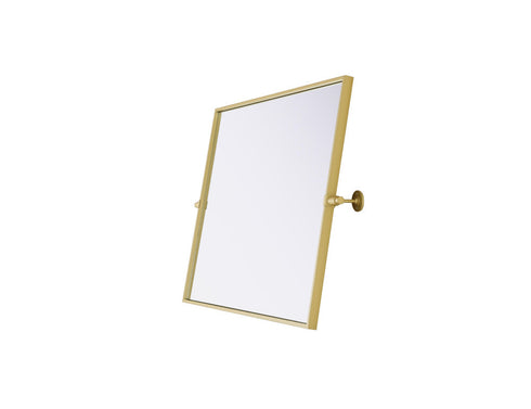 Elegant Lighting Amoura Metal Frame Mirror 24 Inch W x 32 Inch H in Brass Model: MR6H2432BRA