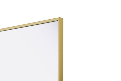 Elegant Lighting Amoura Metal Frame Mirror 24 Inch W x 32 Inch H in Brass Model: MR6H2432BRA