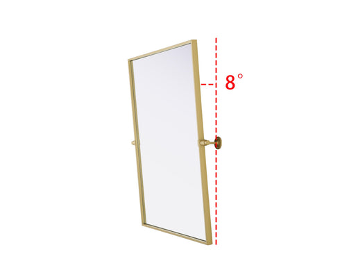 Elegant Lighting Amoura Metal Frame Mirror 24 Inch W x 32 Inch H in Brass Model: MR6H2432BRA