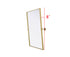 Elegant Lighting Amoura Metal Frame Mirror 24 Inch W x 32 Inch H in Brass Model: MR6H2432BRA